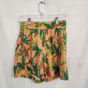 Monteau linen blend Hawaiian short size Small